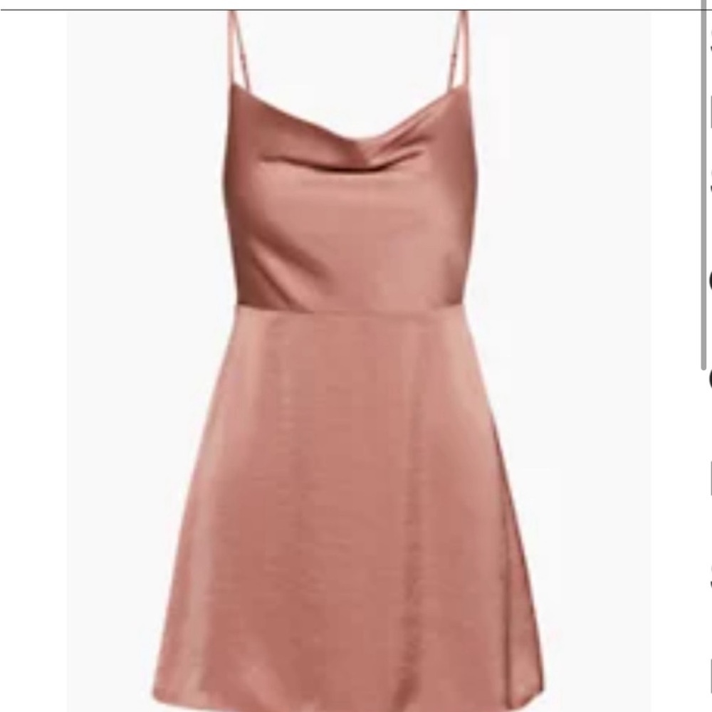 Aritzia NWT Sunday Best Spencer Cowl Neck Mini Dress in Chocolate Sorbet